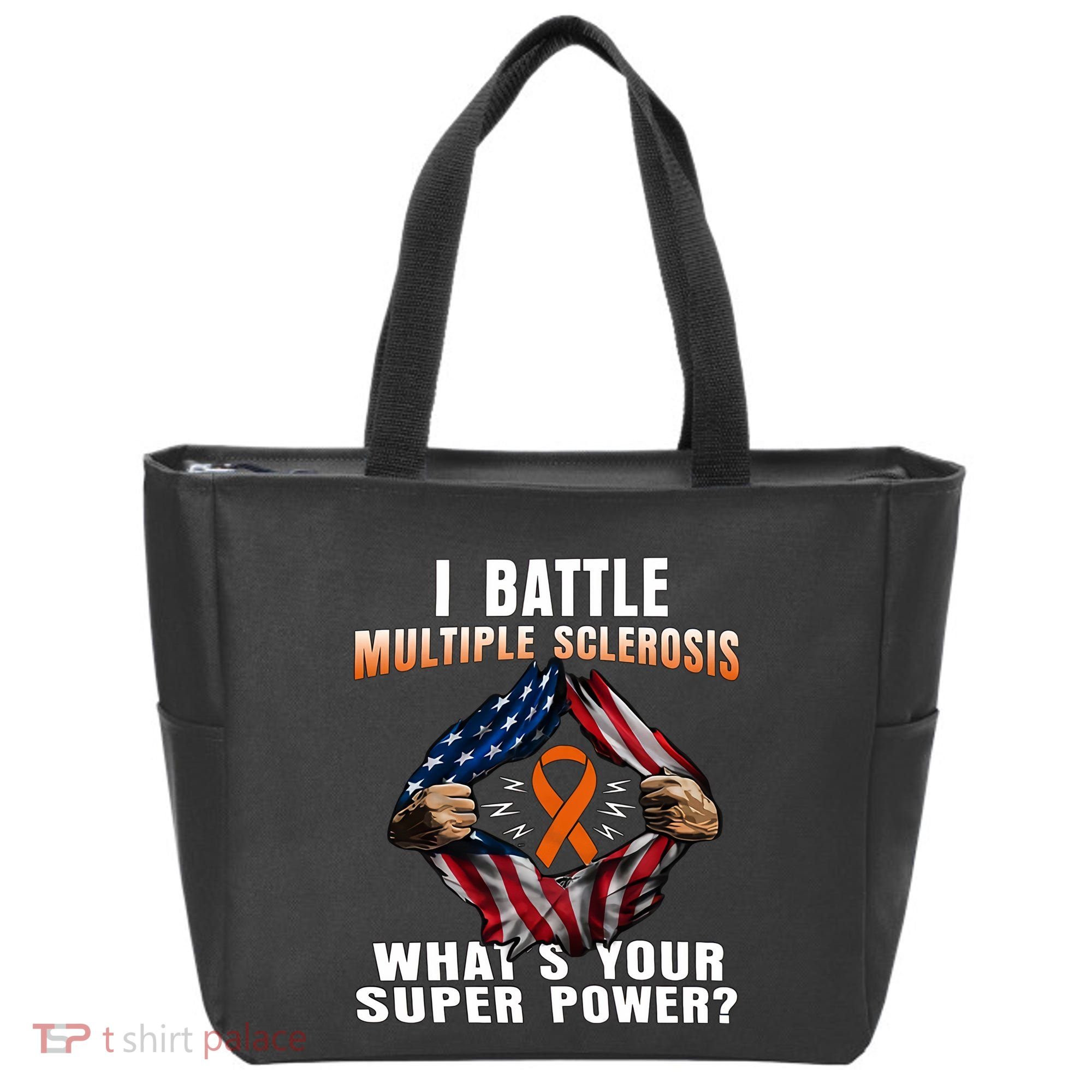 I Batte Multiple Sclerosis What's Your Super Power Superhero Tote Bag