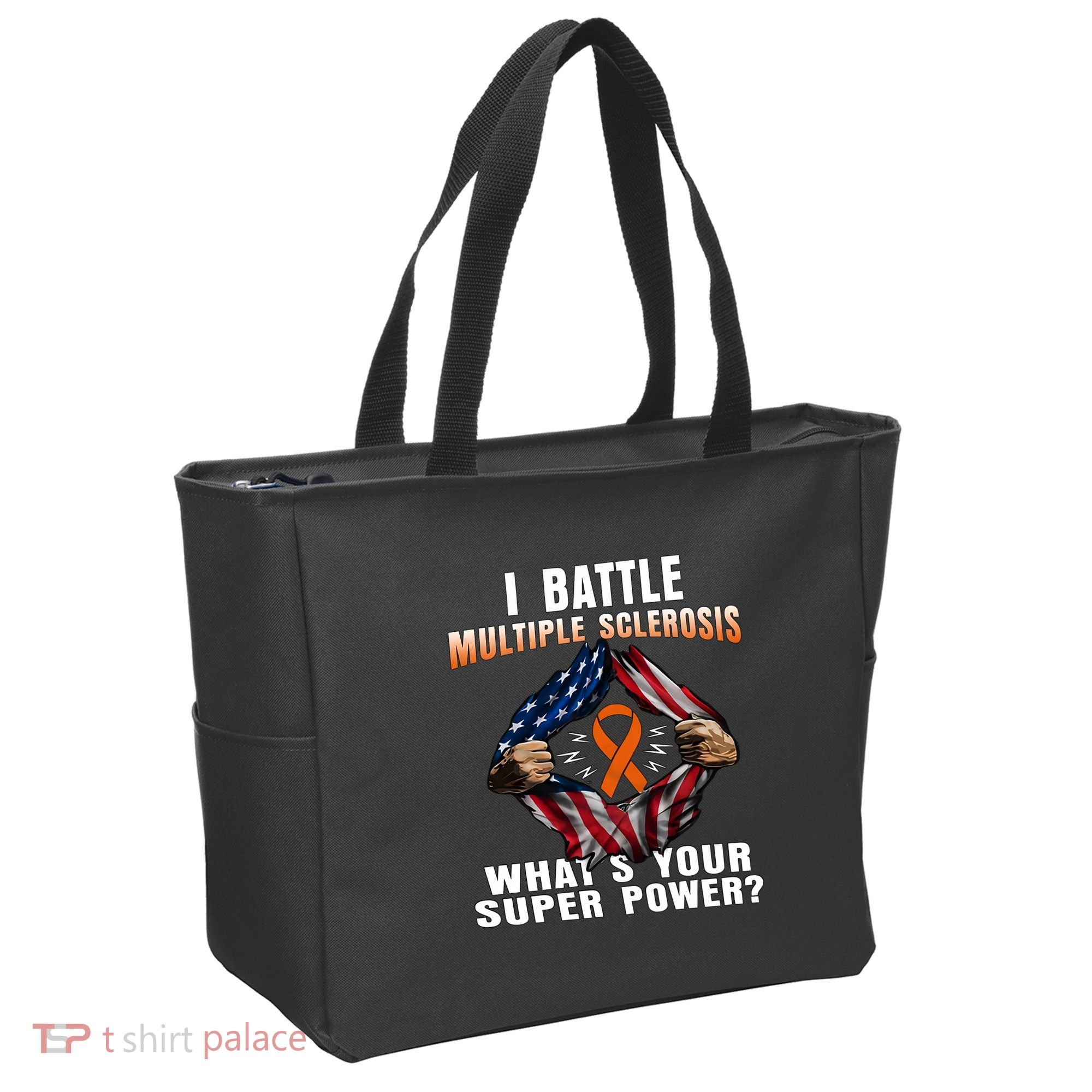 I Batte Multiple Sclerosis What's Your Super Power Superhero Tote Bag