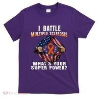I Batte Multiple Sclerosis What's Your Super Power Superhero T-Shirt thumb 0