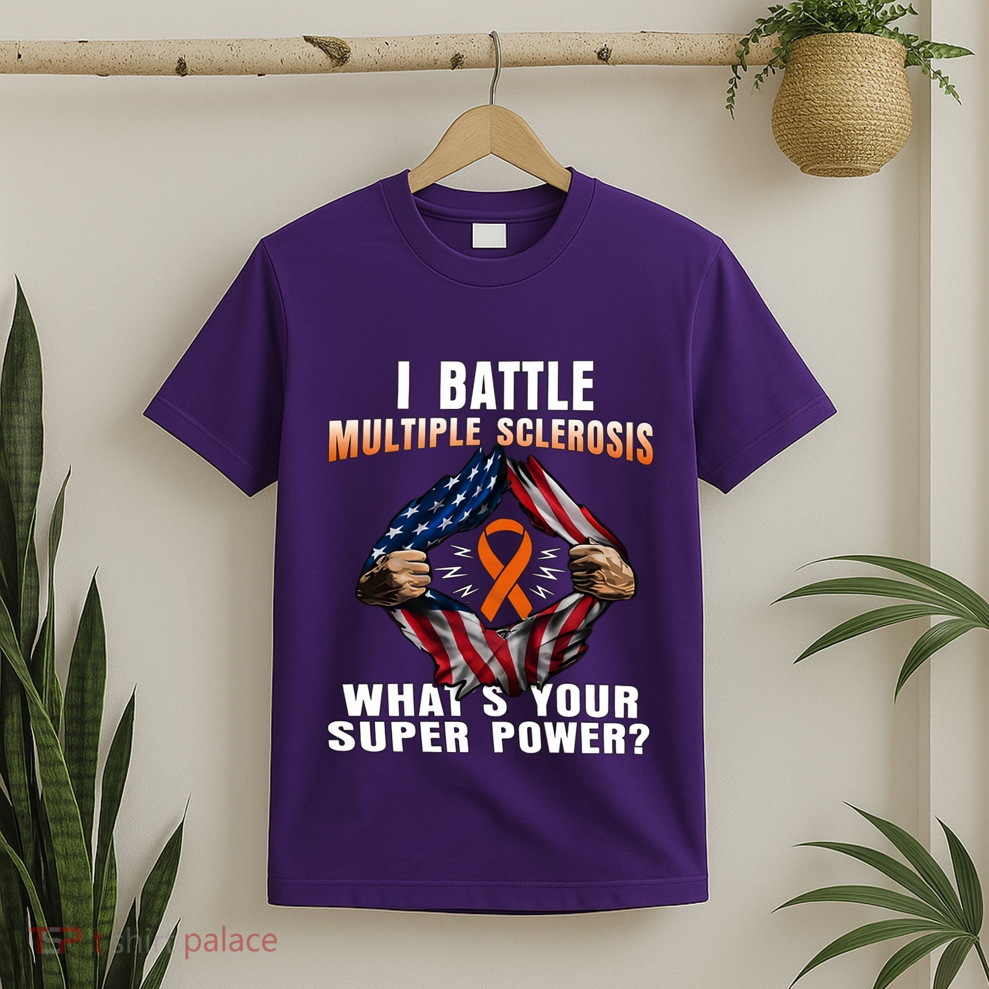 I Batte Multiple Sclerosis What's Your Super Power Superhero T-Shirt