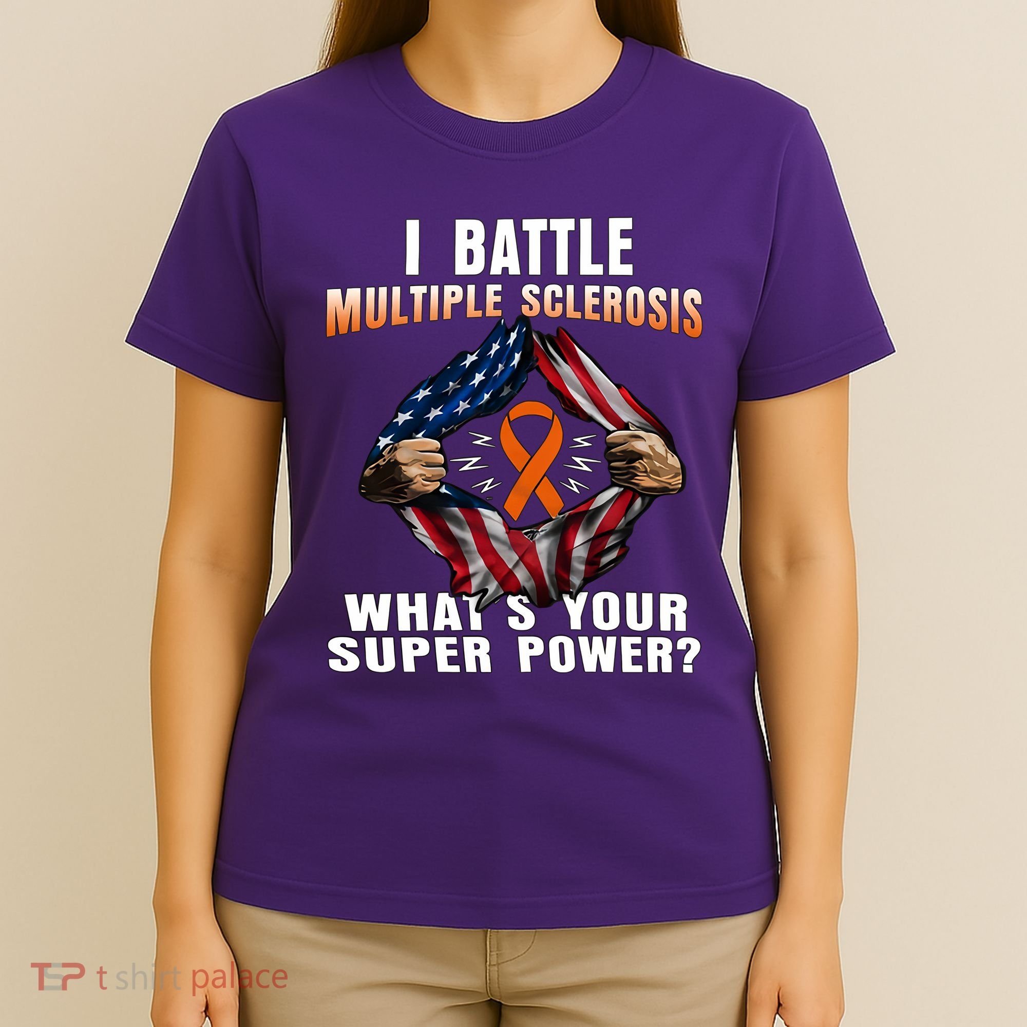 I Batte Multiple Sclerosis What's Your Super Power Superhero T-Shirt