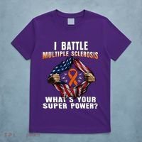 I Batte Multiple Sclerosis What's Your Super Power Superhero T-Shirt thumb 5
