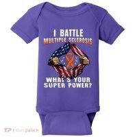 I Batte Multiple Sclerosis What's Your Super Power Superhero Baby Bodysuit thumb 0