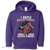 I Batte Multiple Sclerosis What's Your Super Power Superhero Toddler Hoodie thumb 0