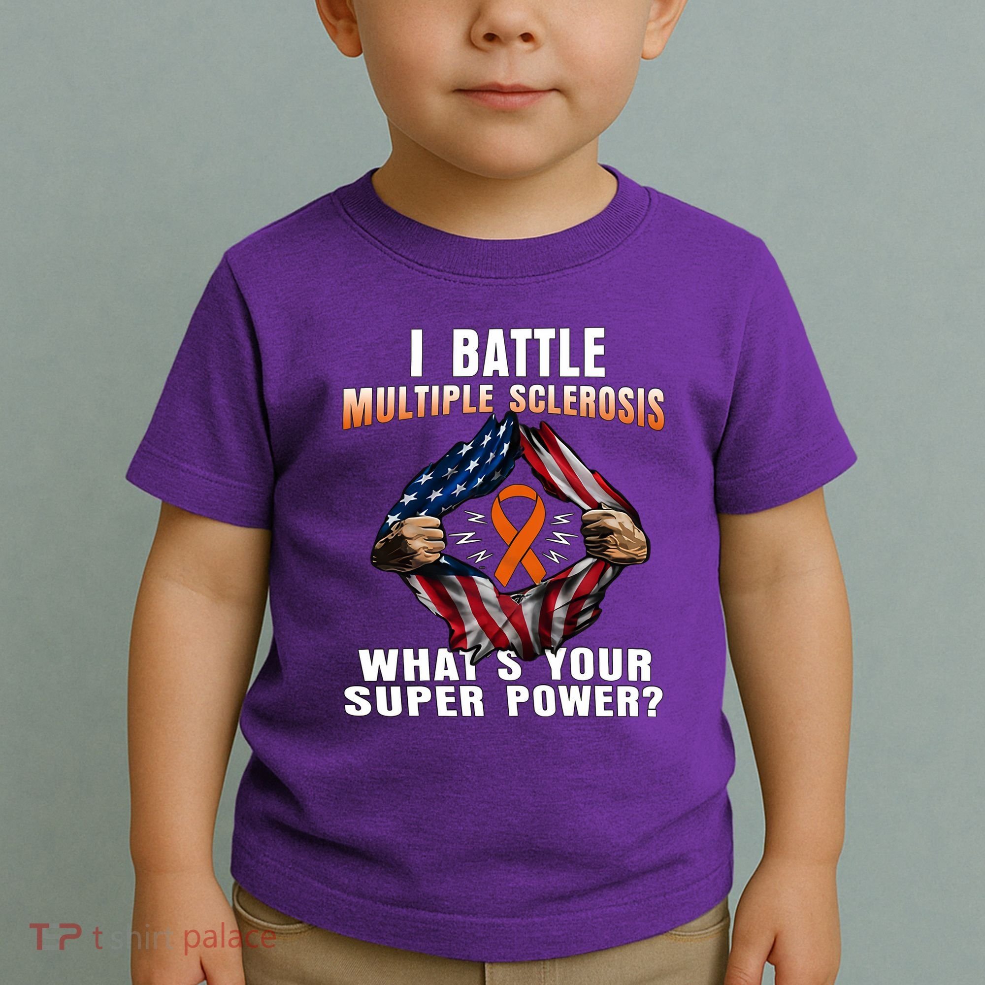I Batte Multiple Sclerosis What's Your Super Power Superhero Toddler T-Shirt