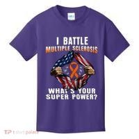 I Batte Multiple Sclerosis What's Your Super Power Superhero Kids T-Shirt thumb 0