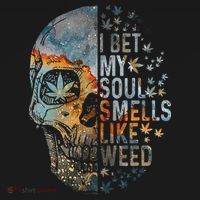 I Bet My Soul Smells Like Weed Skull Cannabis Funny Mousepad thumb 1