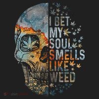 I Bet My Soul Smells Like Weed Skull Cannabis Funny Hat thumb 2