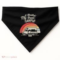 I Build My Own Camper Van Retro Style USA-Made Doggie Bandana thumb 0