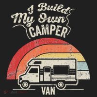 I Build My Own Camper Van Retro Style Beanie thumb 2