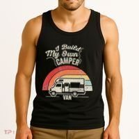 I Build My Own Camper Van Retro Style Tank Top thumb 3