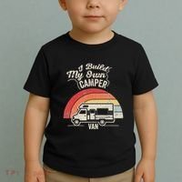 I Build My Own Camper Van Retro Style Toddler T-Shirt thumb 2