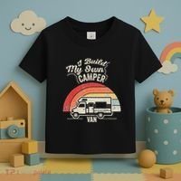 I Build My Own Camper Van Retro Style Toddler T-Shirt thumb 3