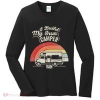 I Build My Own Camper Van Retro Style Women's Long Sleeve Shirt thumb 0