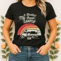 I Build My Own Camper Van Retro Style Women's T-Shirt thumb 2