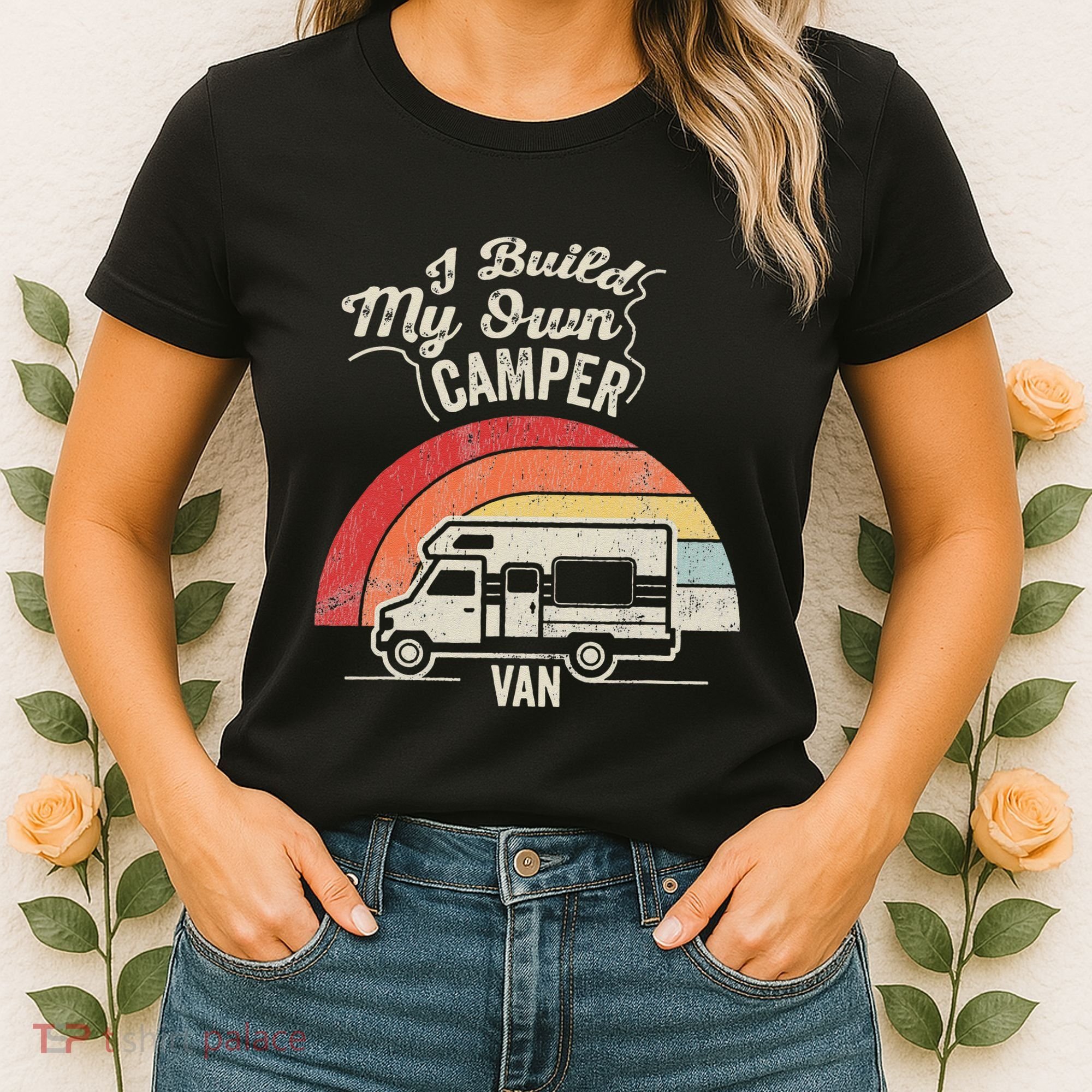 I Build My Own Camper Van Retro Style Women's T-Shirt