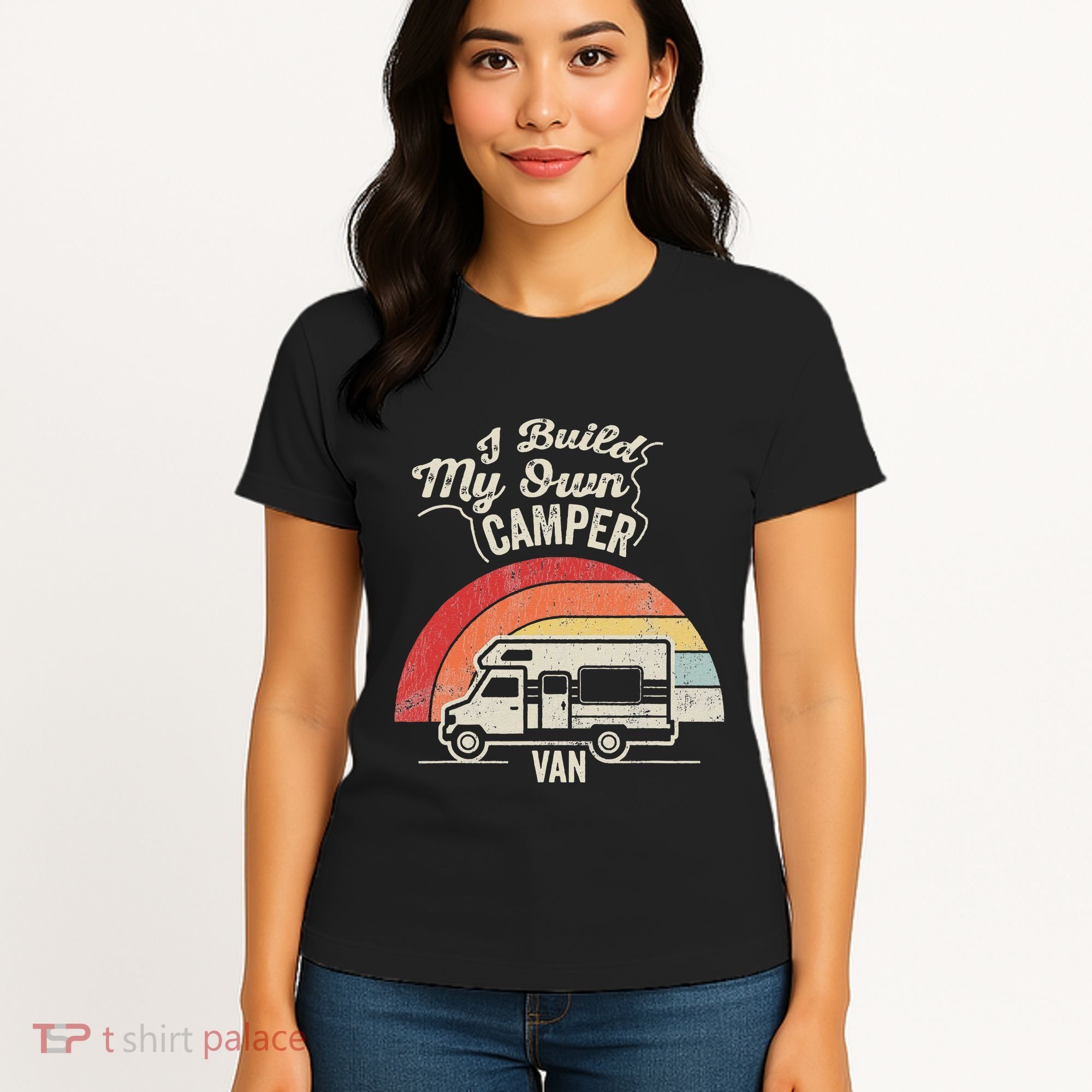 I Build My Own Camper Van Retro Style Women's T-Shirt