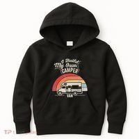 I Build My Own Camper Van Retro Style Kids Hoodie thumb 0
