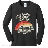 I Build My Own Camper Van Retro Style Kids Long Sleeve Shirt thumb 0