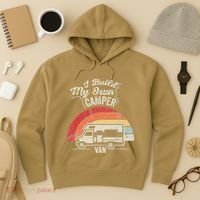 I Build My Own Camper Van Retro Style Hoodie thumb 3