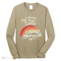 I Build My Own Camper Van Retro Style Long Sleeve Shirt thumb 0