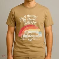 I Build My Own Camper Van Retro Style T-Shirt thumb 3