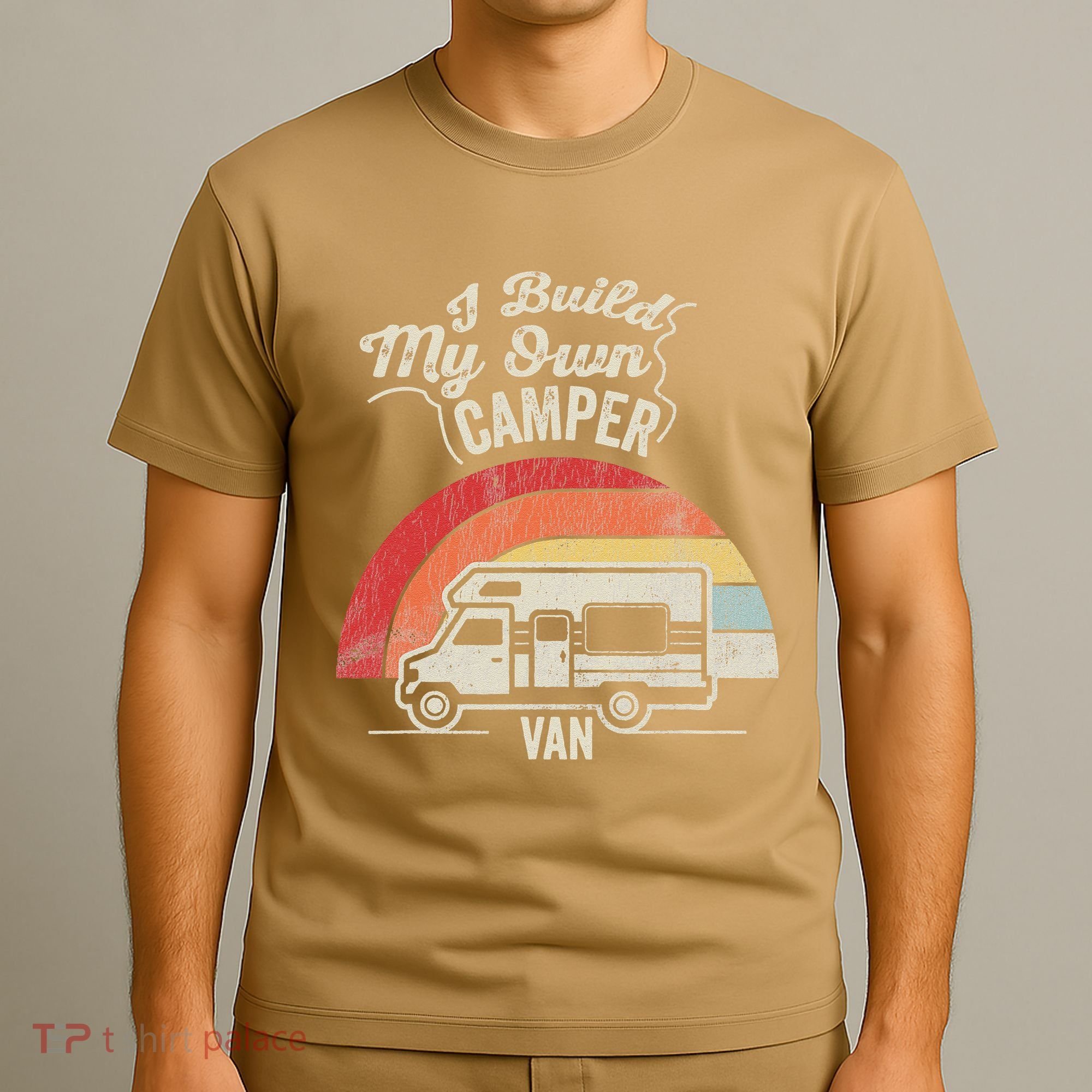 I Build My Own Camper Van Retro Style T-Shirt