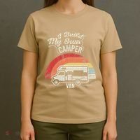 I Build My Own Camper Van Retro Style T-Shirt thumb 4