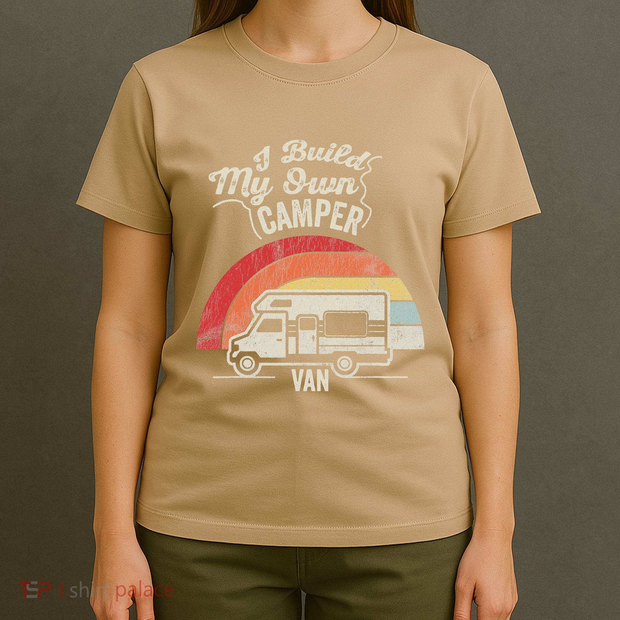 I Build My Own Camper Van Retro Style T-Shirt