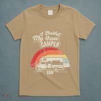 I Build My Own Camper Van Retro Style T-Shirt thumb 5
