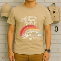 I Build My Own Camper Van Retro Style T-Shirt thumb 6