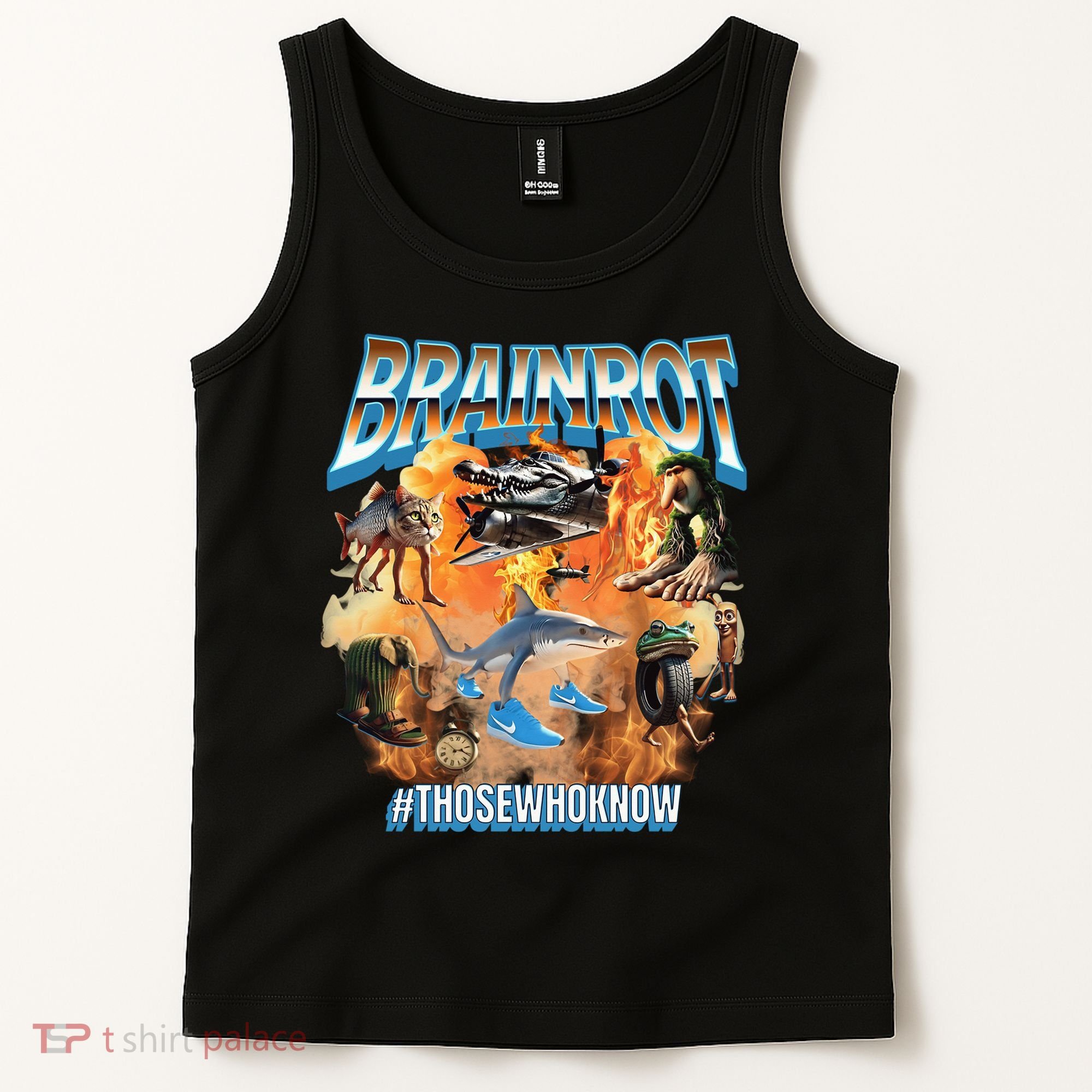 Italian Brainrot Meme Bootleg Tank Top