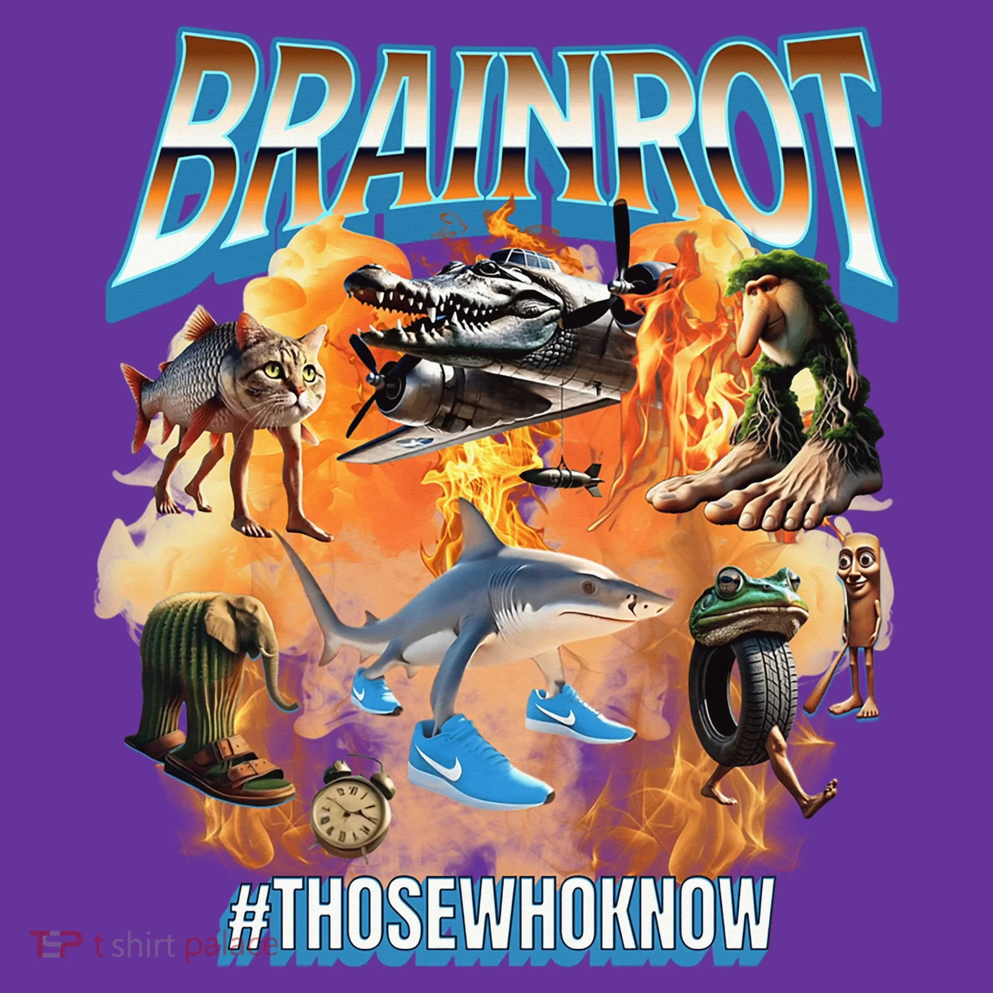 Italian Brainrot Meme Bootleg Hoodie