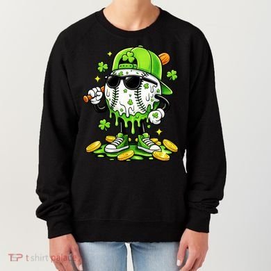 Irish Baseball Melting Drip Ice Cream St Patricks Day Women's Sweatshirt