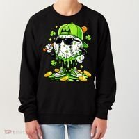 Irish Baseball Melting Drip Ice Cream St Patricks Day Women's Sweatshirt thumb 0