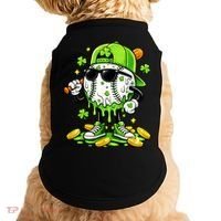 Irish Baseball Melting Drip Ice Cream St Patricks Day Doggie Tank thumb 0