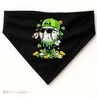 Irish Baseball Melting Drip Ice Cream St Patricks Day USA-Made Doggie Bandana thumb 0