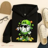 Irish Baseball Melting Drip Ice Cream St Patricks Day Hoodie thumb 4
