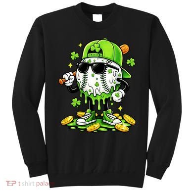 Irish Baseball Melting Drip Ice Cream St Patricks Day Sweatshirt