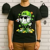 Irish Baseball Melting Drip Ice Cream St Patricks Day T-Shirt thumb 6