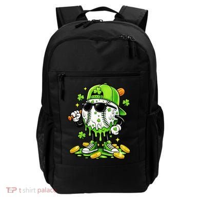 Irish Baseball Melting Drip Ice Cream St Patricks Day Backpack
