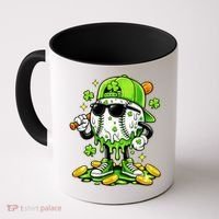 Irish Baseball Melting Drip Ice Cream St Patricks Day Coffee Mug thumb 0