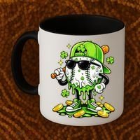 Irish Baseball Melting Drip Ice Cream St Patricks Day Coffee Mug thumb 2