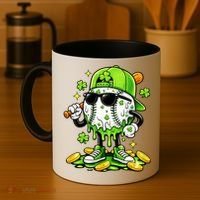 Irish Baseball Melting Drip Ice Cream St Patricks Day Coffee Mug thumb 4