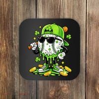 Irish Baseball Melting Drip Ice Cream St Patricks Day Coaster thumb 0