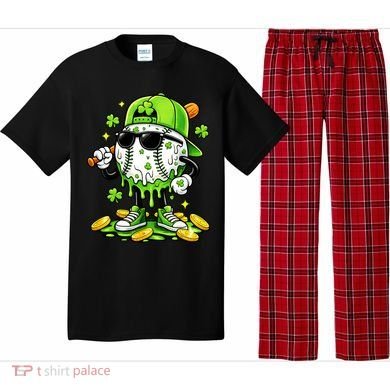 Irish Baseball Melting Drip Ice Cream St Patricks Day Pajama Set