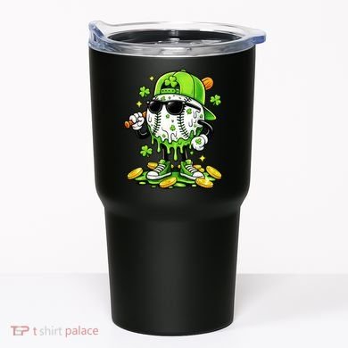 Irish Baseball Melting Drip Ice Cream St Patricks Day Tumbler