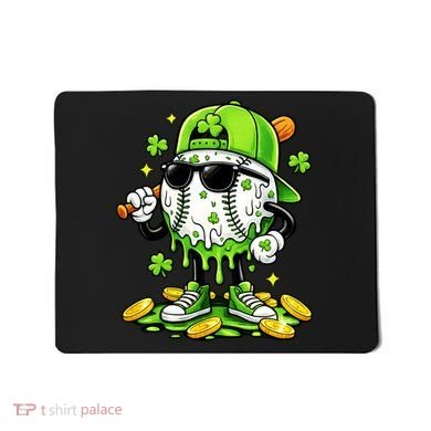 Irish Baseball Melting Drip Ice Cream St Patricks Day Mousepad