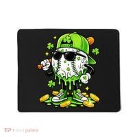 Irish Baseball Melting Drip Ice Cream St Patricks Day Mousepad thumb 0
