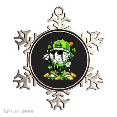 Irish Baseball Melting Drip Ice Cream St Patricks Day Ornament